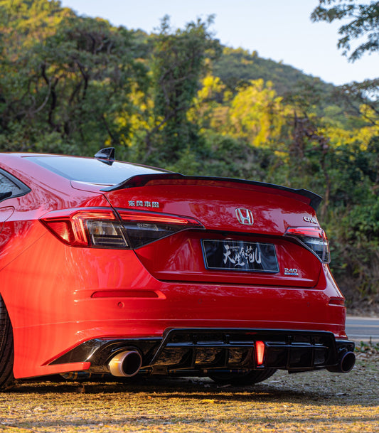 Honda Civic 11th Gen FE1 FE2 FE4 2022-ON with Aftermarket Parts - Rear Diffuser PP from Yofer USA