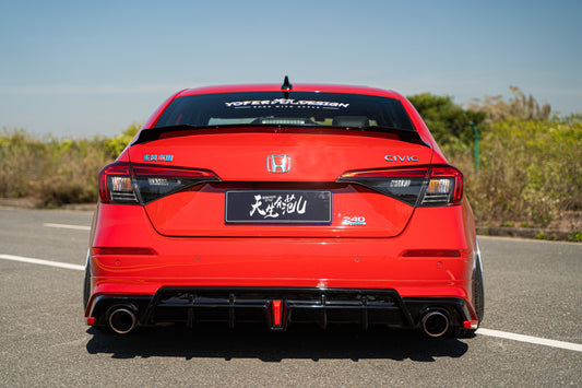 Honda Civic 11th Gen FE1 FE2 FE4 2022-ON with Aftermarket Parts - Rear Diffuser PP from Yofer USA