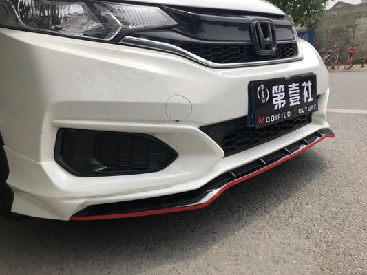 Honda Fit 3rd Gen GK3 GK4 GK5 GK6 GK7 GH7 GP5 GP6 2015-2020 with Aftermarket Parts - Front Lip Spliter PP from Yofer USA
