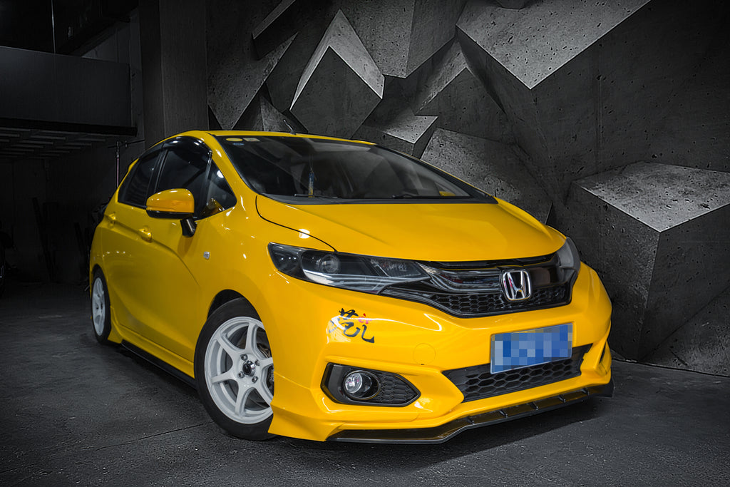 Honda Fit 3rd Gen GK3 GK4 GK5 GK6 GK7 GH7 GP5 GP6 2015-2020 with Aftermarket Parts - Front Lip Spliter PP from Yofer USA
