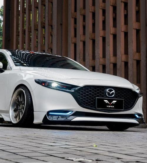 Mazda Mazda3 4th Gen BP 2019-ON with Aftermarket Parts - Front Lip Splitter PP from Yofer USA