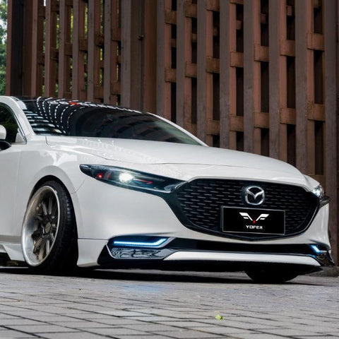 Mazda Mazda3 4th Gen BP 2019-ON with Aftermarket Parts - Front Lip Splitter PP from Yofer USA