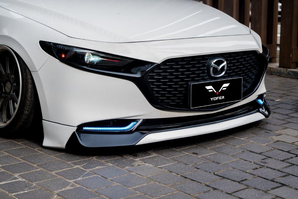 Mazda Mazda3 4th Gen BP 2019-ON with Aftermarket Parts - Front Lip Splitter PP from Yofer USA