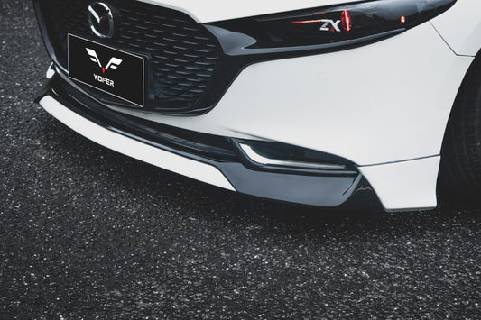 Mazda Mazda3 4th Gen BP 2019-ON with Aftermarket Parts - Front Lip Splitter PP from Yofer USA