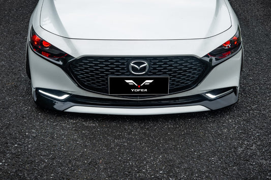 Mazda Mazda3 4th Gen BP 2019-ON with Aftermarket Parts - Front Lip Splitter PP from Yofer USA