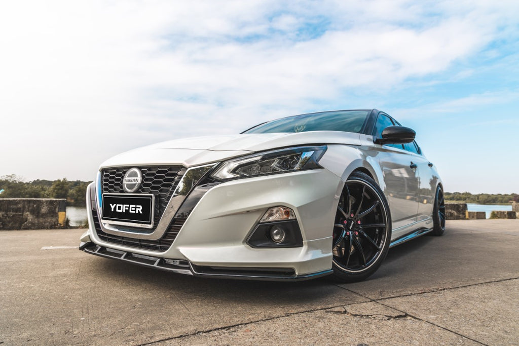 Nissan Altima L34 2019-2022 with Aftermarket Parts - Front Lip Splitter PP from Yofer USA