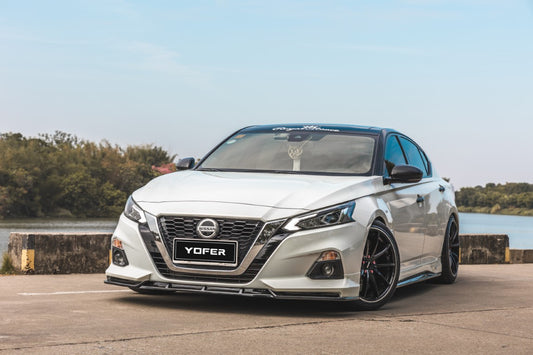 Nissan Altima L34 2019-2022 with Aftermarket Parts - Front Lip Splitter PP from Yofer USA