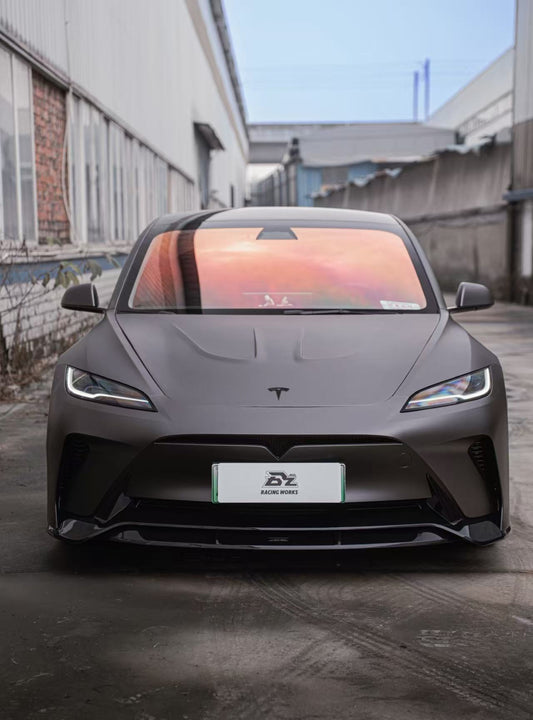 Tesla Model 3 Highland  Performance 2024-ON with Aftermarket Parts -  Loong Flames Max Front Bumper PP & ABS from Yofer USA