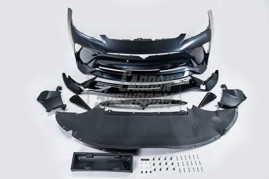 Tesla Model 3 Highland  Performance 2024-ON with Aftermarket Parts -  Loong Flames Max Front Bumper PP & ABS from Yofer USA