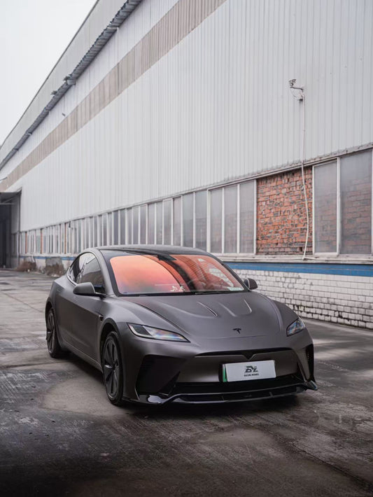 Tesla Model 3 Highland  Performance 2024-ON with Aftermarket Parts -  Loong Flames Max Front Bumper PP & ABS from Yofer USA