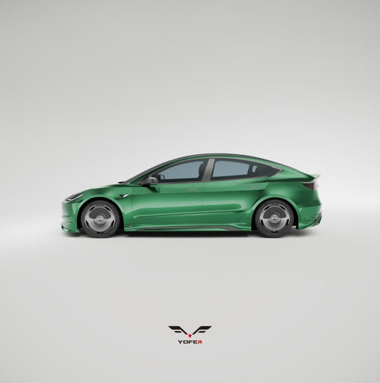 Tesla Model 3 Highland / Performance 2024 with Aftermarket Parts - Side Skirts ABS /PP from Yofer USA