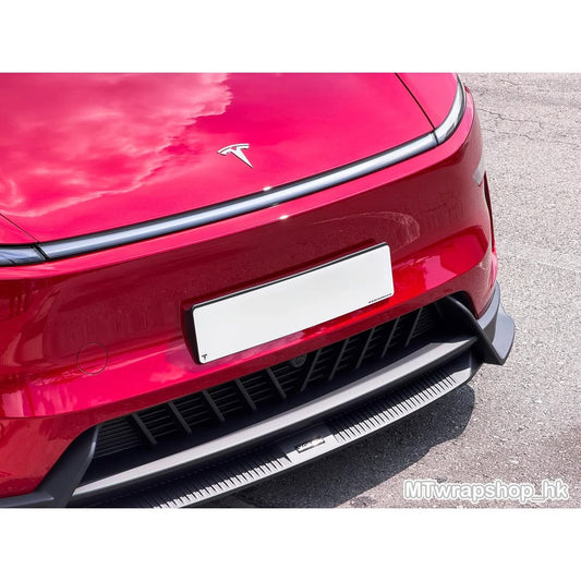 Tesla Model Y Juniper 2026-ON with Aftermarket Parts - Loong Flames Pro Front Lip PP Polypropylene from Yofer USA