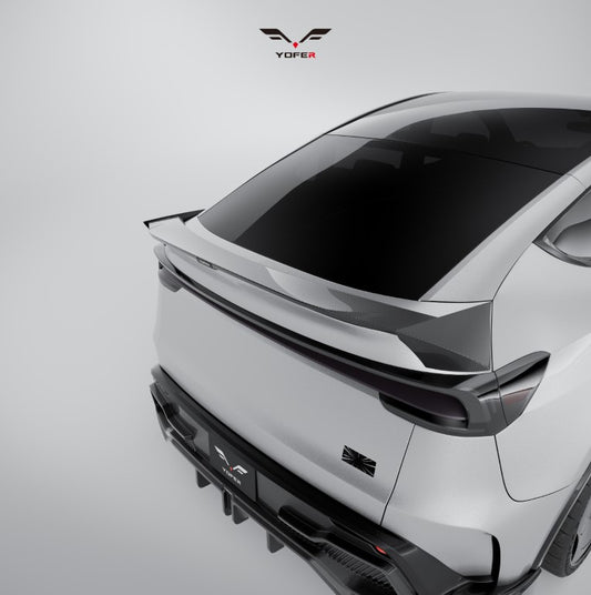 Tesla Model Y Juniper 2026-ON with Aftermarket Parts - Loong Flames Rear Diffuser PP Polypropylene from Yofer USA