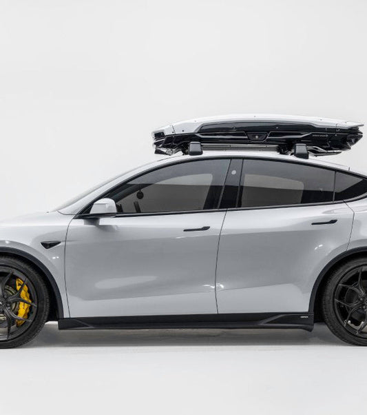 Tesla Model Y Juniper 2026-ON with Aftermarket Parts - Loong Flames Side Skirts PP Polypropylene from Yofer USA