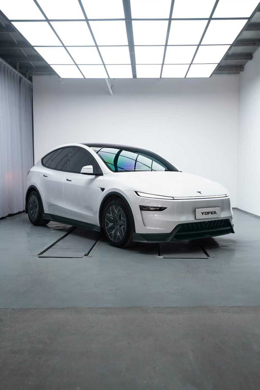 Tesla Model Y Juniper 2026-ON with Aftermarket Parts - Loong Flames Side Skirts PP Polypropylene from Yofer USA