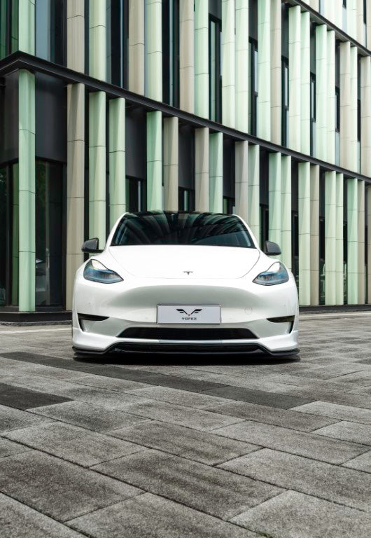 Tesla Model Y / Performance 2021 2022 2023 2024 with Aftermarket Parts - V2 Front Lip PP from Yofer USA