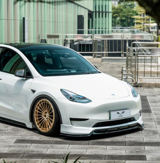 Tesla Model Y / Performance 2021 2022 2023 2024 with Aftermarket Parts - V2 Front Lip PP from Yofer USA