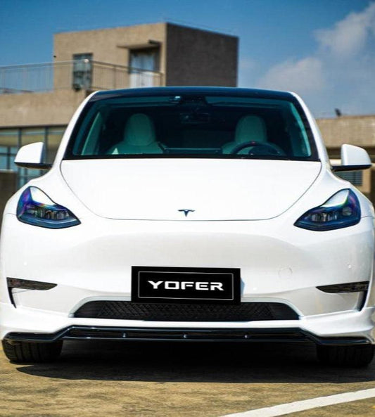 Tesla Model Y / Performance 2021 2022 2023 2024 with Aftermarket Parts - V2 Front Lip PP from Yofer USA