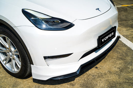 Tesla Model Y / Performance 2021 2022 2023 2024 with Aftermarket Parts - V2 Front Lip PP from Yofer USA