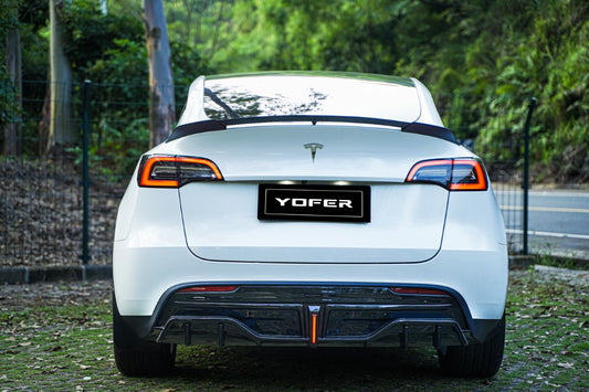 Tesla Model Y / Performance 2021 2022 2023 2024 with Aftermarket Parts - V2 Rear Lip Spoiler PP from Yofer USA