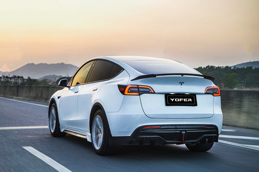 Tesla Model Y / Performance 2021 2022 2023 2024 with Aftermarket Parts - V2 Rear Diffuser PP from Yofer USA