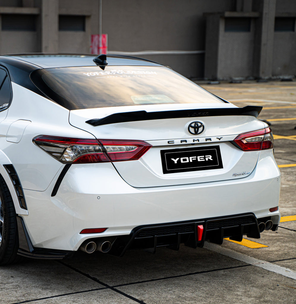 Toyota Camry 8th Gen XV70 TRD SE XSE LE XLE 2018-2024 with Aftermarket Parts - V1 Style Rear Spoiler ABS from Yofer USA