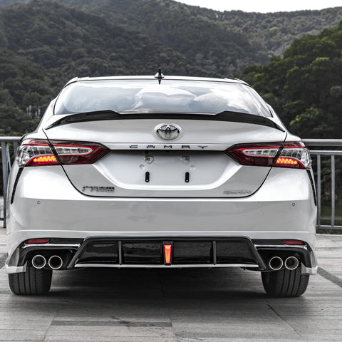 Toyota Camry 8th Gen XV70 SE XSE 2018-2024 with Aftermarket Parts - V2 Style Rear Diffuser PP from Yofer USA