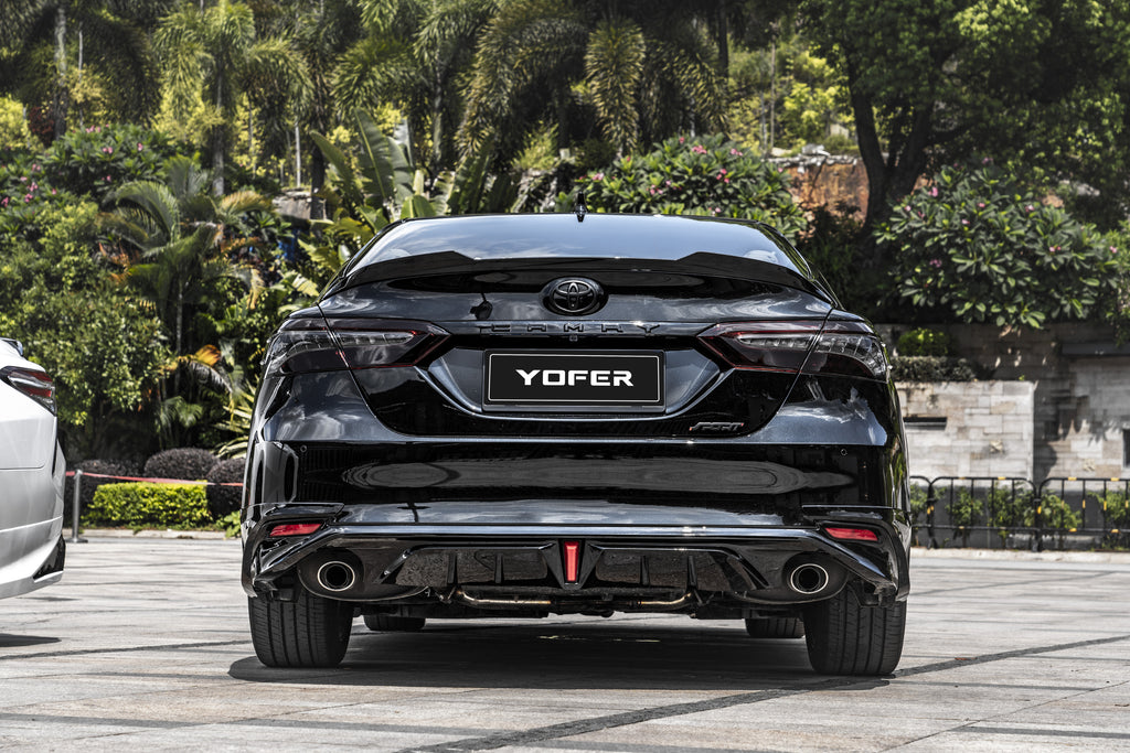 Toyota Camry 8th Gen XV70 TRD SE XSE LE XLE 2018-2024 with Aftermarket Parts - V2 Style Rear Spoiler ABS from Yofer USA