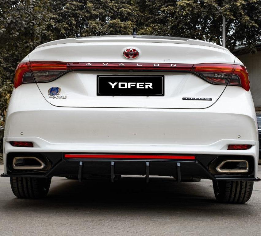 Toyota Avalon 5th Gen XX50 2019-2022 with Aftermarket Parts - Rear Diffuser & Canards PP from Yofer USA