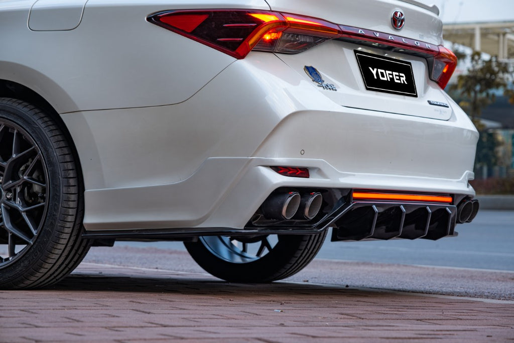 Toyota Avalon 5th Gen XX50 2019-2022 with Aftermarket Parts - Rear Diffuser & Canards PP from Yofer USA