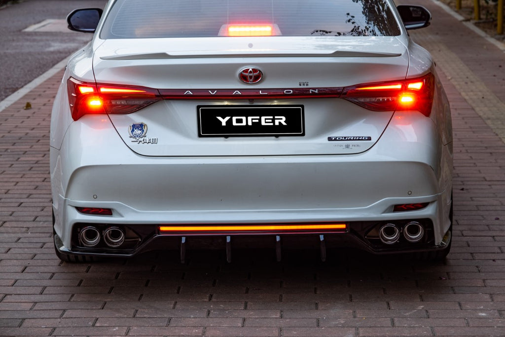 Toyota Avalon 5th Gen XX50 2019-2022 with Aftermarket Parts - Rear Diffuser & Canards PP from Yofer USA