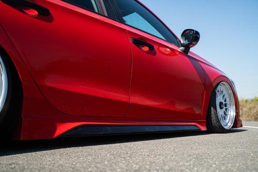 Honda Civic 11th Gen FE1 FE2 FE4 2022 2023 2024 & Civic 11th Gen FL1 FL2 FL4 2022 2023 2024 with Aftermarket Parts - V2 Style Side Skirts PP from Yofer USA