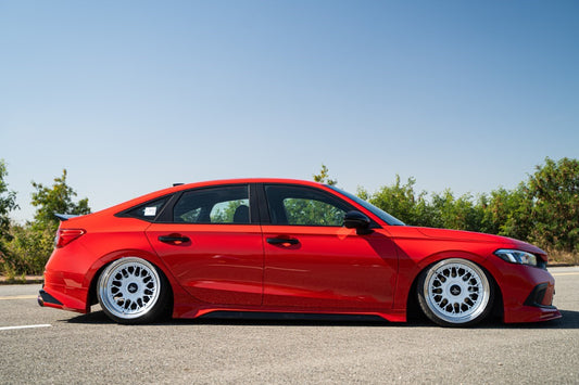 Honda Civic 11th Gen FE1 FE2 FE4 2022 2023 2024 & Civic 11th Gen FL1 FL2 FL4 2022 2023 2024 with Aftermarket Parts - V2 Style Side Skirts PP from Yofer USA