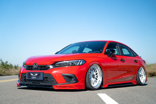 Honda Civic 11th Gen FE1 FE2 FE4 2022 2023 2024 & Civic 11th Gen FL1 FL2 FL4 2022 2023 2024 with Aftermarket Parts - V2 Style Side Skirts PP from Yofer USA