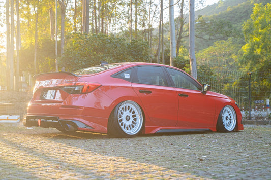 Honda Civic 11th Gen FE1 FE2 FE4 2022 2023 2024 & Civic 11th Gen FL1 FL2 FL4 2022 2023 2024 with Aftermarket Parts - V2 Style Side Skirts PP from Yofer USA