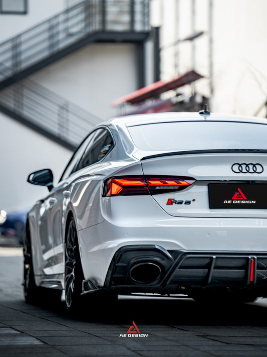 Your Audi RS5 B9.5 2020 2021 2022 2023 2024 with Aftermarket Parts - AE Style Rear Diffuser Carbon Fiber from ArmorExtend