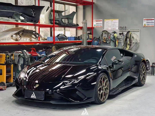 Lamborghini Huracan LP580 LP610 Evo RWD AWD Tecnica Performante STO 2015 2016 2017 2018 2019 2020 2021 2022 2023 2024 with Aftermarket Parts - Vor Style Side Skirts Pre-preg Carbon Fiber / FRP from Aero Republic