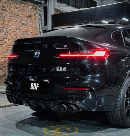 Your BMW X4M X4MC F98 (Fits Both Pre-LCI & LCI) 2019 2020 2021 2022 2023 2024 with Aftermarket Parts - AE V1 Style Rear Diffuser Carbon Fiber from ArmorExtend