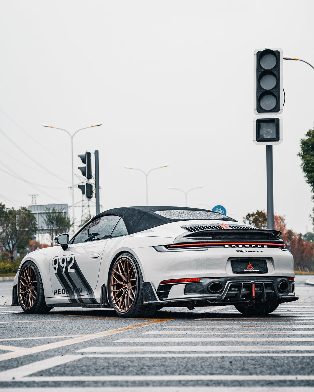 Porsche 992 Carrera aftermarket parts-Armorextend Rear Diffuser Pre ...