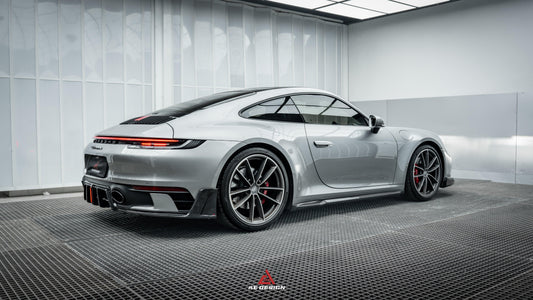 Porsche 911 992 Carrera/4/S/4S 2020-ON with Aftermarket Parts-ART Style Carbon Fiber Side Skirts from ArmorExtend