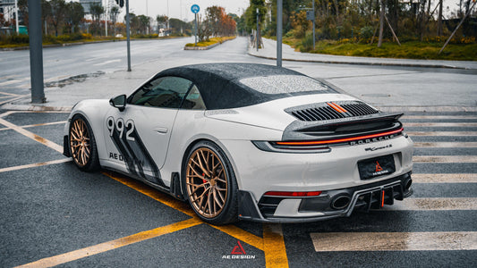 Porsche 911 992 Carrera/4/S/4S 2020-ON with Aftermarket Parts-ART Style Carbon Fiber Side Skirts from ArmorExtend