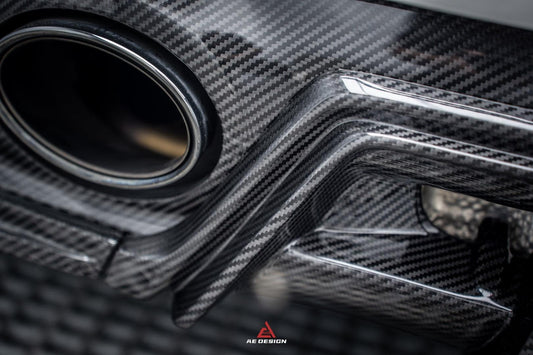 Porsche 911 992 Carrera/4/S/4S 2020-ON with Aftermarket Parts-ART Style Carbon Fiber Rear Diffuser Replacement - Armorextend