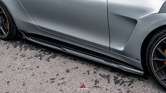 Mercedes Benz AMG GT63 SE Performance/Pro/Base GT55 C192 2025-ON with Aftermarket Parts - ART Side Skirts Dry Pre-preg Carbon Fiber from ArmorExtend