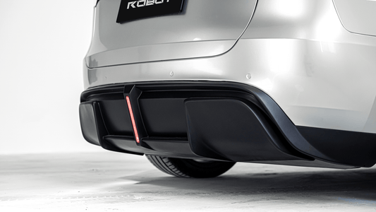 Tesla Model Y Performance AWD Long Range RWD Standard 2020 2021 2023 2024 with Aftermarket Parts - "CRYPTON" Rear Diffuser Carbon Fiber / FRP from Robot Craftsman