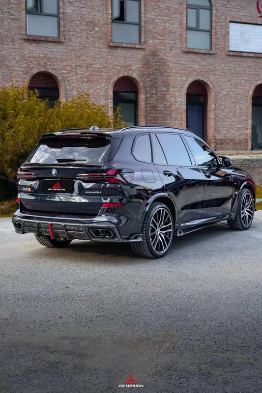 BMW X5 G05 M50i X/S Drive 40i (with M-Package) (Fits Both Pre-LCI & LCI) 2019 2020 2021 2022 2023 2024 with Aftermarket Parts - AE Style Rear Diffuser & Canards PP from ArmorExtend