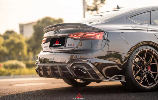 Your Audi RS5 B9.5 2020 2021 2022 2023 2024 with Aftermarket Parts - AE Style Rear Diffuser Carbon Fiber from ArmorExtend