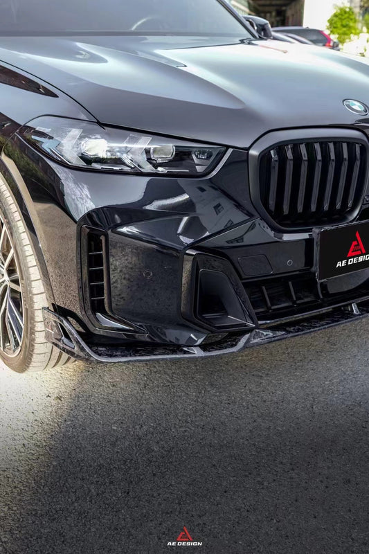 BMW X5 s/x Drive 40i & xDrive 50e (With M-Package, does not fit base model) & M60i G05 LCI 2023-ON with Aftermarket Parts - AE Style Carbon Fiber Front Lip from ArmorExtend