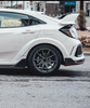 Honda Civic Type-R FK8 2017-2021 with Aftermarket Parts - Carbon Fiber FRP Rear Wheel Arch Trim from CMST Tuning