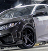 Honda Civic 10th Gen FC1 FC2 FC5 FC6 2016-2021 & Civic 10th Gen FC3 FC4 FK7 2017-2021 with Aftermarket Parts - Widebody Fenders & Wheel Arches Carbon Fiber / FRP from CMST Tuning
