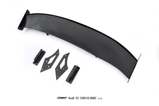 Audi RS3 S3 A3 8V/8V.5 2014 2015 2016 2017 2018 2019 2020 with Aftermarket Parts - V1 Style Rear Wing Carbon Fiber from CMST Tuning